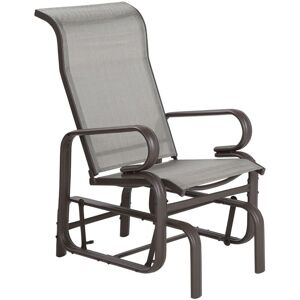 Beliani - Modern Outdoor Garden Patio Rocking Armchair Aluminium Brown Borgio
