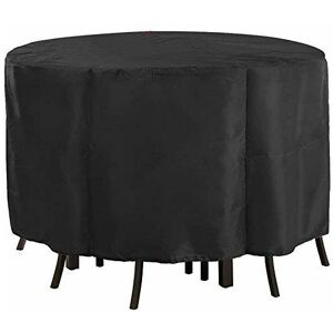 DEWDAT Round Garden Table, Round Patio Table Chair Cover, Wind, Water And uv Resistant Heavy Duty Oxford Outdoor Patio Furniture Cover - As Shown, 142x68cm