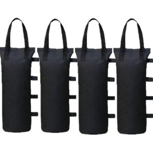 Sollbry - Pack Canopy Sandbags, Heavy Duty Canopy Weights, Large Black Weights for Outdoor Windproof Tent, Instant Shelter, Patio Umbrella, Awning