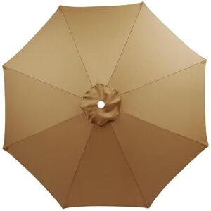 Replacement Cover for Cantilever Parasol, uv Protection, Waterproof, Spare Part for Balcony, Garden, Pool and Beach, Khaki, 2.7m with 8 Ribs - Sollbry
