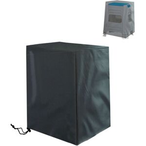 LINGHHANG Stackable Garden Chair Cover, 210D Oxford Fabric Waterproof, Balcony Anti-UV/Rain 68 x 68 x 120 (Black, 2pcs)