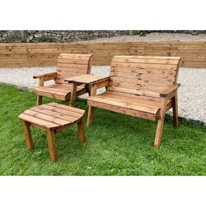 Charles Taylor Trading - Charles Taylor Grand 3 Seater Wooden Straight Companion Bench Chair & Table