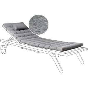 BELIANI Sun Lounger Pad Cushion CESANA PREMIUM Grey Melange