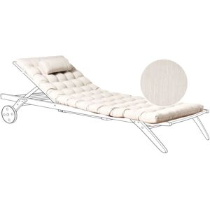 Beliani - Sun Lounger Pad Cushion with Headrest for Sunbed uv Resistant Light Beige Cesana