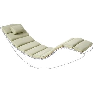 Beliani - Sun Lounger Pad Cushion with Headrest for Sunbed uv Resistant Light Green Brescia