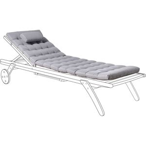 Beliani - Sun Lounger Pad Cushion with Headrest for Sunbed uv Resistant Light Grey Cesana