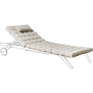 Beliani - Sun Lounger Pad Cushion with Headrest for Sunbed uv Resistant Taupe Cesana