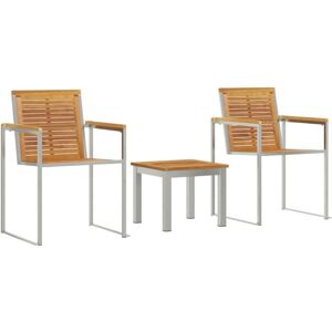 Sun Lounger 3 pcs Brown 200 x 60 x 88cm Solid Teak wood Vidaxl
