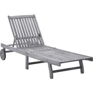 Bonnevie - Sun Lounger,Deck chair,Lounge chair Solid Acacia Wood VSVS144579