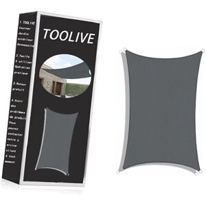 Toolive - Sun Shade Sail 3m x 5m Rectangle Shade Sails Waterproof Outdoor Garden Patio Party Sunscreen Awning Canopy 98% uv Block With Free Rope,