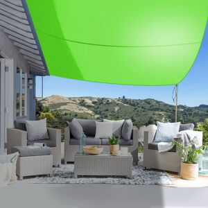 Green Bay - Sun Shade Sail Garden Patio Sunscreen Awning Canopy 98% uv Block Light Green Rectangle 5x4m