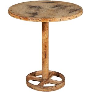 Biscottini - table in wrought iron antique cream finish