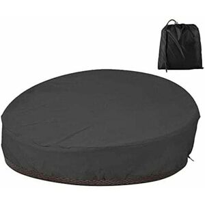 Jalleria - Waterproof Round Garden Sofa Cover, Round Garden Bed Cover for Outdoor Living Room, 210D Oxford, uv Resistant and Windproof, 228 x 83 cm