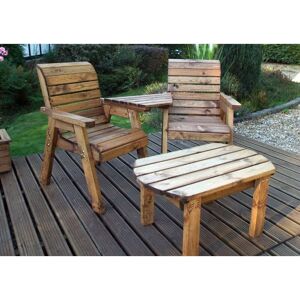 Charles Taylor - Twin Companion Set Dining - Angled. Quality - W160 x D170 x H98 - Fully Assembled