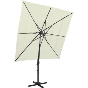 Vidaxl - 4-Tier Garden Parasol with Aluminium Pole Sand 250x250 cm