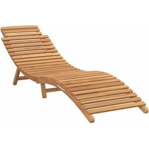 Sun Lounger Dark grey 188 x 55 x 59 cm Solid teak wood Vidaxl