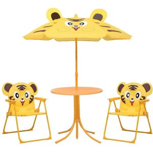 Vidaxl - 3 Piece Kids' Garden Bistro Set with Parasol Yellow
