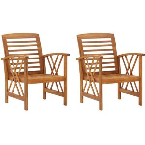 Vidaxl - Garden Chairs 2 pcs Solid Acacia Wood