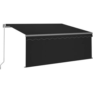 Vidaxl - Manual Retractable Awning with Blind&LED 3x2.5m Anthracite