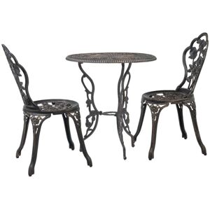 3 Piece Bistro Set Cast Aluminium Vidaxl