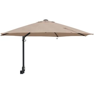 Vidaxl - Garden Parasol Taupe, Black 248 x 248 x 148 cm Polyester, Steel