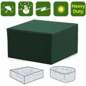HOOPZI Waterproof Rectangular Outdoor Furniture Cover with uv Protection for Patio Table, Garden Furniture, Green, 126 126 74cm