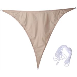 Tlily - Waterproof Shade Sail for Courtyard Garden, Right Angle Triangle Awning, Anti-UV Swimming Pool Canopy,Khaki,A