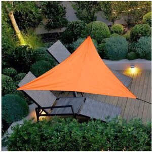 Cyslmuk - Waterproof Triangle Sun Shade Sail 98% uv Block Sun Protection with Free Rope for Outdoor Garden Patio Party - 3 x 3 x 3m - Orange