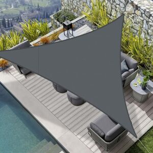 Tinor - Waterproof Triangular Shade Sail 4x4x4m pes Shade Cloth Awning uv Protection for Outdoor Garden Terrace Balcony Anthracite Color