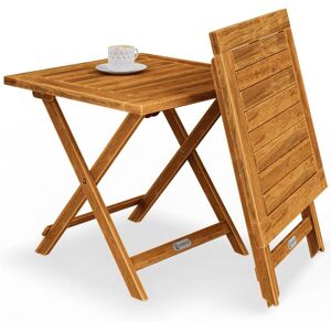 Deuba - casaria® Folding Wooden Table Outdoor Garden Patio Side Table Weather-Resistant