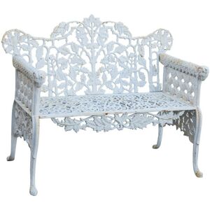 Biscottini - Cast iron bench 110x56x86 cm Garden bench Outdoor sofa Liberty bench with armrests 2-seater chair Iron bench