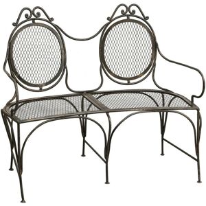 BISCOTTINI Liberty wrought iron bench L120XW60XH103 cm