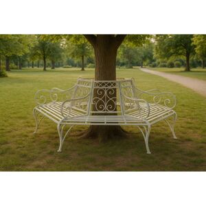 Biscottini - Iron tree bench 153x153x86 Round bench Circular outdoor round tree bench Iron bench Garden sofa Circular garden chair