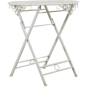 Biscottini - Folding Wrought Iron Coffee Table Garden, Bar and Restaurant Round Table Outdoor Decorative Tea Table