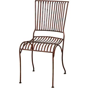 BISCOTTINI Wrought iron chair 85x40x50 cm Antique iron chairs Garden and terrace chairs Vintage style Outdoor and indoor chair