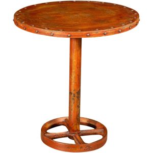 Biscottini - wrought iron table with antique red finish