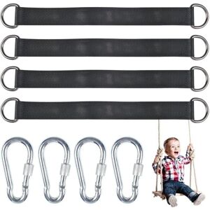 Ymyny - Set of 4 Tree Swing Hanging Straps with 4 D-Rings for Garden/Swing/Tree Swing/Hammock