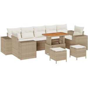 Garden Sofa Set with Pillow 10 pcs Beige, Cream 90 x 55 x 71 cm Vidaxl Garden Sofa Set with Pillow 10 pcs Beige, Cream 90 x 55 x 71 cm Vidaxl