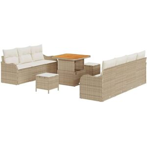 Vidaxl - Garden Sofa Set with Pillow 10 pcs Beige, Cream 80 x 80 x 71 cm Vidaxl - Garden Sofa Set with Pillow 10 pcs Beige, Cream 80 x 80 x 71 cm