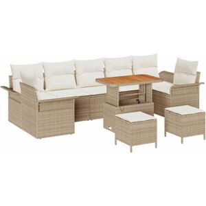 Vidaxl - Garden Sofa Set with Pillow 10 pcs Beige, Cream 90 x 55 x 71 cm Vidaxl - Garden Sofa Set with Pillow 10 pcs Beige, Cream 90 x 55 x 71 cm