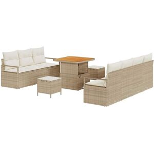 Vidaxl - Garden Sofa Set with Pillow 10 pcs Beige, Cream 80 x 80 x 71 cm Vidaxl - Garden Sofa Set with Pillow 10 pcs Beige, Cream 80 x 80 x 71 cm