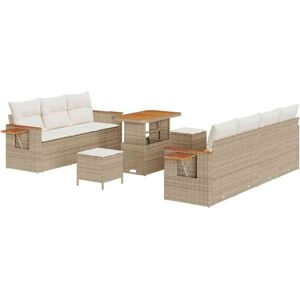 Vidaxl - Garden Sofa Set with Cushion 10 pcs Beige Poly rattan Vidaxl - Garden Sofa Set with Cushion 10 pcs Beige Poly rattan