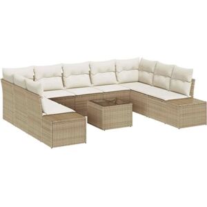 Garden Sofa Set 10 pcs Beige and cream 289 x 209 x 85 cm Vidaxl Garden Sofa Set 10 pcs Beige and cream 289 x 209 x 85 cm Vidaxl