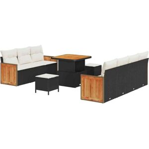 Vidaxl - Garden Sofa Set Manual 10 pcs Black and cream 80 x 80 x 71 cm Vidaxl - Garden Sofa Set Manual 10 pcs Black and cream 80 x 80 x 71 cm