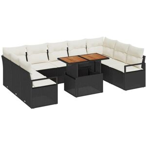 Vidaxl - Garden Sofa Set Manual 10 pcs Black, Cream 100 x 55 x 73 cm Vidaxl - Garden Sofa Set Manual 10 pcs Black, Cream 100 x 55 x 73 cm