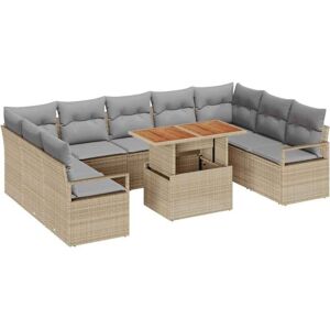 Vidaxl - Garden Sofa Set Manual 10 pcs Beige, Grey 100 x 55 x 73 cm Vidaxl - Garden Sofa Set Manual 10 pcs Beige, Grey 100 x 55 x 73 cm