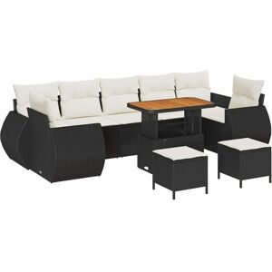 Garden Sofa Set Manual 10 pcs Black and cream 90 x 55 x 71 cm Vidaxl Garden Sofa Set Manual 10 pcs Black and cream 90 x 55 x 71 cm Vidaxl