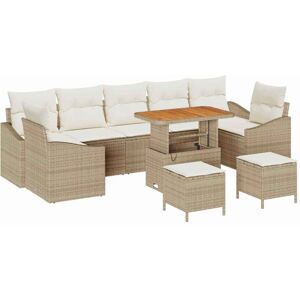 Vidaxl - Garden Sofa Set with Pillow 10 pcs Beige, Cream 90 x 55 x 71 cm Vidaxl - Garden Sofa Set with Pillow 10 pcs Beige, Cream 90 x 55 x 71 cm
