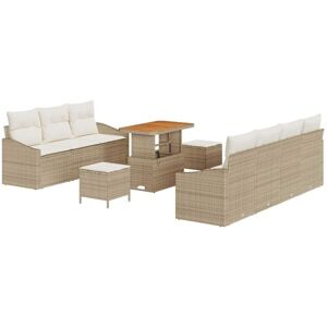 Vidaxl - Garden Sofa Set with Pillow 10 pcs Beige, Cream 90 x 55 x 71 cm Vidaxl - Garden Sofa Set with Pillow 10 pcs Beige, Cream 90 x 55 x 71 cm