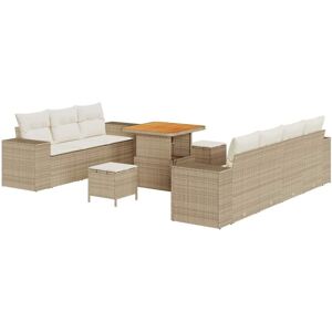 Vidaxl - Garden Sofa Set with Pillow 10 pcs Beige, Cream 80 x 80 x 71 cm Vidaxl - Garden Sofa Set with Pillow 10 pcs Beige, Cream 80 x 80 x 71 cm